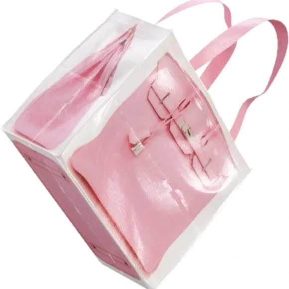 Reusable grocery tote bag, printed designer Birkin bag Large Capacity bags PINK - Picture 6 of 12